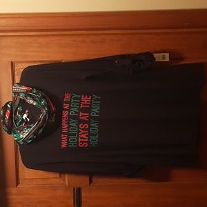 NWT Ladies Large Christmas Long Shirt w/Eternity Scarf